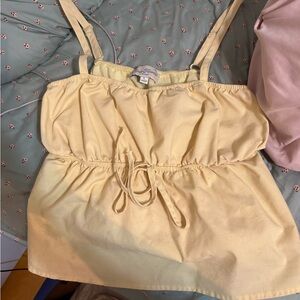 PacSun Pale Yellow Drawstring Cami Top